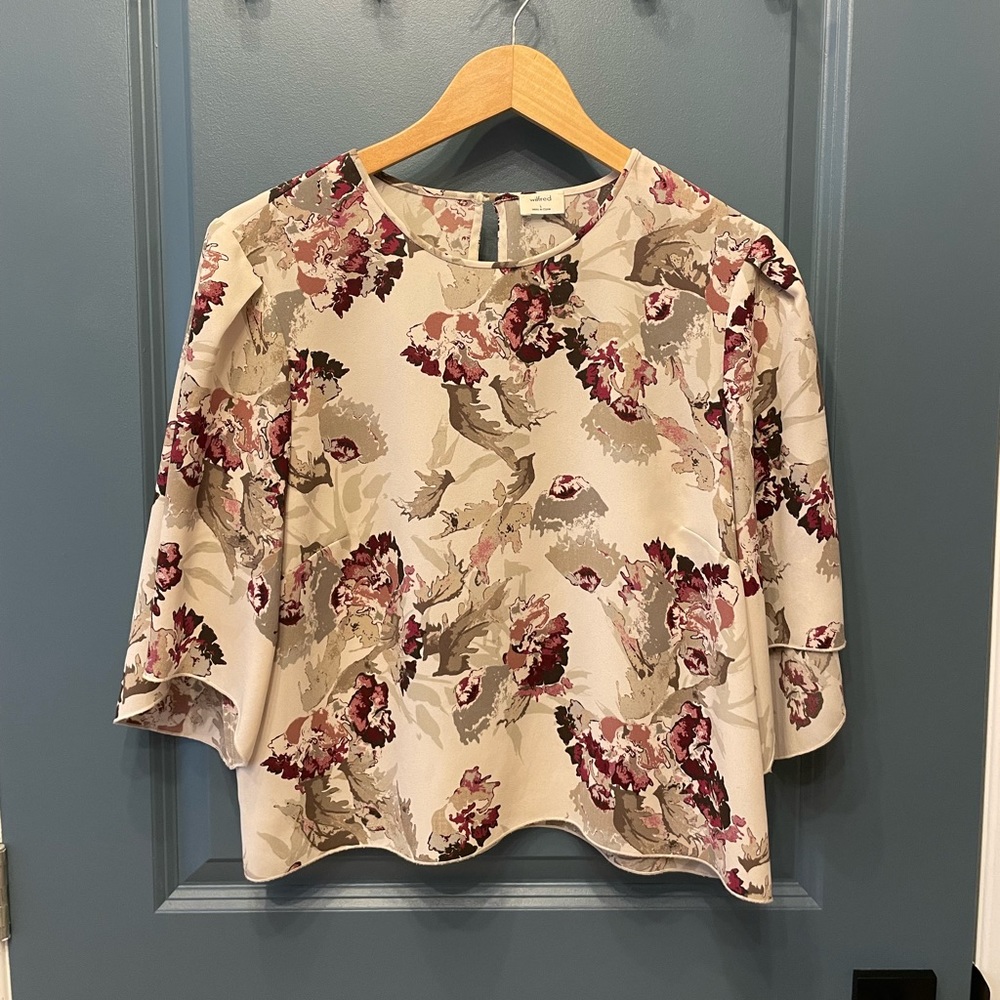 Aritzia Floral Blouse
